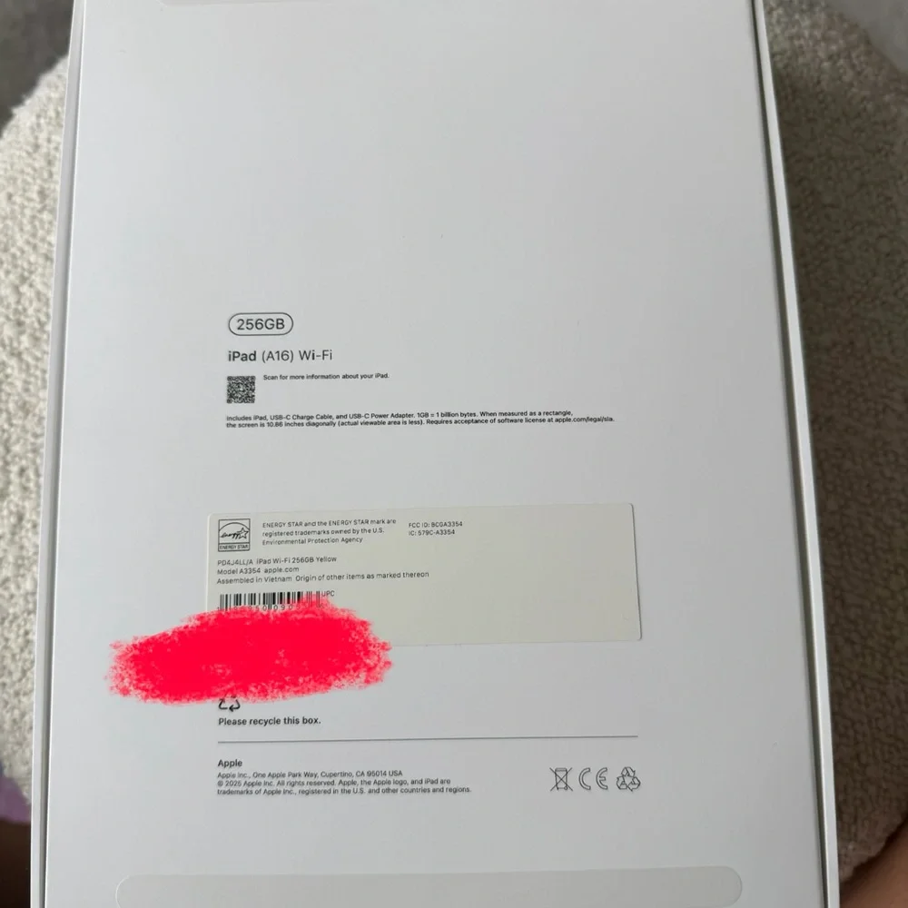 Brand New Apple iPad 256GB Wi-Fi in Yellow